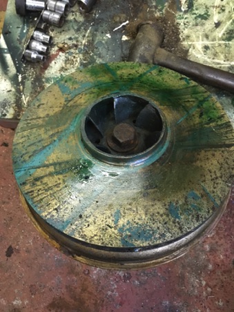 Shaft nut relinquished its hold after a pounding from a windy gun
